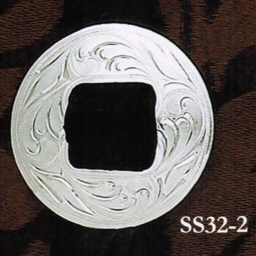 AU-SS32-2 Scarf Slide round engraved