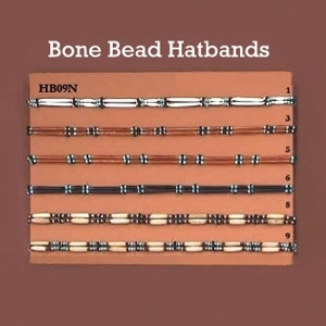 AU-HB09N Hat Band 2 Strand Bone Bead