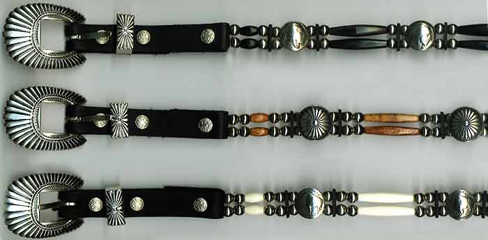 CM-B-201 Belt- 2 Strand with Beads and Concho