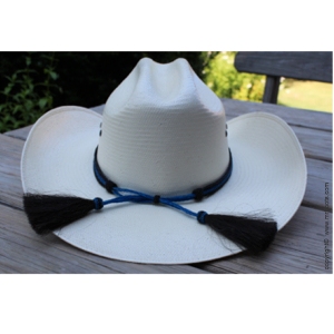 AU-HH05-TBL Horse Hair Hat Band Thin Blue Line