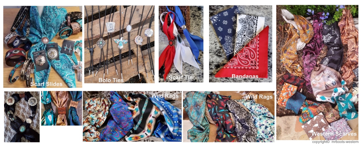 Western Cowboy Scarves, Ties and Accessories