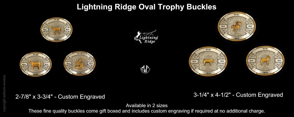 Custom Engraved Oval Trophy Buckles