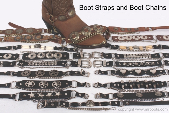 Boot Straps, Boot Chains and Boot Harnesses - Over 75 Styles now
