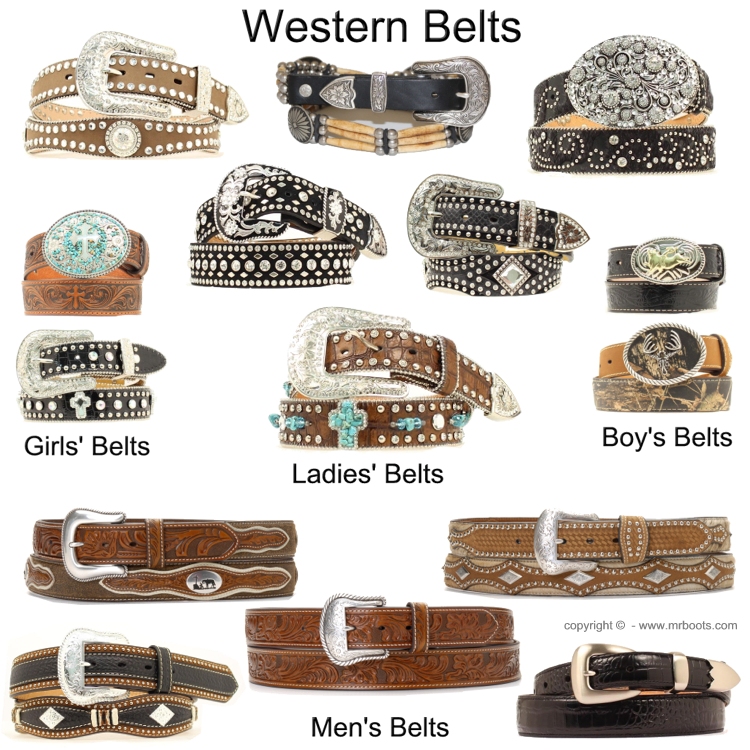 Rhinestone Belts, Western Leather Belts