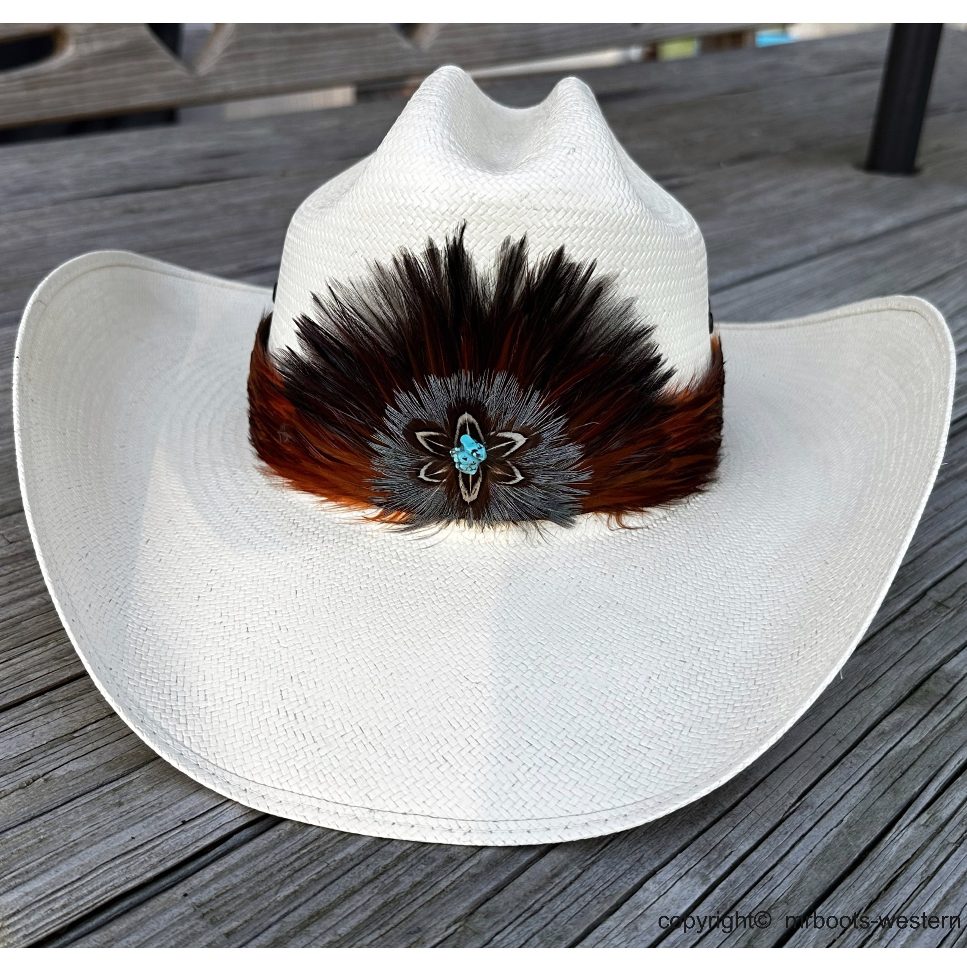 Feather Hat Band - Gold Rooster – Maufrais-Austin