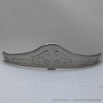 ALM-201-HN Heel Guards Nickel Plated Embossed Design