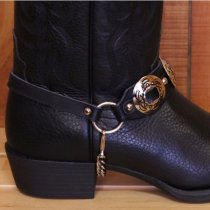 ALM-405-NDV Boot Strap black Leather