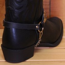 ALM-405-NDV Boot Strap black Leather