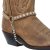 ALM-530-ST-BROWN Boot Strap Brown Leather with Rhinestones