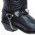 ALM-900-ST-BLK Boot Strap Black Scalloped Leather Nickel Hearts and Nail Heads