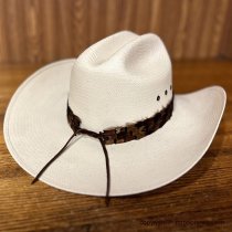 AU-FHB-10 Feather Hat Band with Turquoise Stone Low Crown