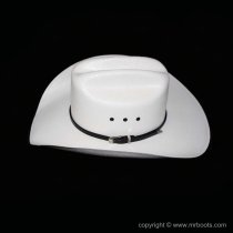 AU-LC-02-BLK Hat Band Plain Black Leather 3/8" Wide