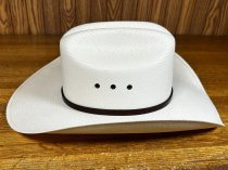 AU-LC-02-BRN Hat Band Plain Brown Leather 3/8" Wide