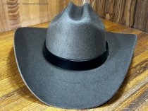 AU-LC-02-5-BLK Hat Band for Cowboy Hats Black Leather 1" Wide