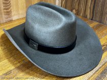 AU-LC-02-5-BLK Hat Band for Cowboy Hats Black Leather 1" Wide