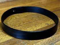 AU-LC-02-5-BLK Hat Band for Cowboy Hats Black Leather 1" Wide