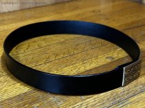 AU-LC-02-5-BLK Hat Band for Cowboy Hats Black Leather 1" Wide