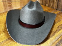 AU-LC-02-5-BRN Hat Band for Cowboy Hats Brown Leather 1" Wide