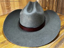 AU-LC-02-5-BRN Hat Band for Cowboy Hats Brown Leather 1" Wide