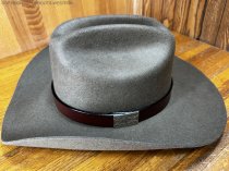 AU-LC-02-5-BRN Hat Band for Cowboy Hats Brown Leather 1" Wide