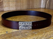 AU-LC-02-5-BRN Hat Band for Cowboy Hats Brown Leather 1" Wide