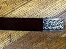 AU-LC-02-5-BRN Hat Band for Cowboy Hats Brown Leather 1" Wide