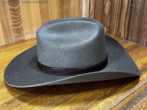 AU-LC-69W-BRN Hat Band Basketweave Brown Leather 3/4" Wide