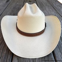 AU-LC-69W-NAT Hat Band Basketweave Natural Leather 3/4″ Wide