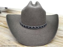 AU-HH05-02 Horse Hair Hat Band Five Strand Black/Natural/Black with Black Tails and 2 Black Tassels