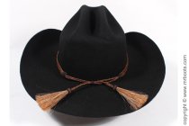 AU-HH05-04 Horse Hair Hat Band Five Strand Brown and Black