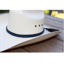 AU-HH05-TBL Horse Hair Hat Band Thin Blue Line