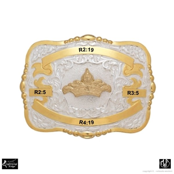 MF-38462 Trophy Buckle Tiara 4 Ribbons