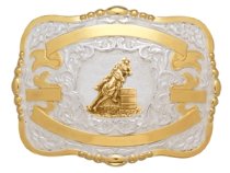 MF-38468 Trophy Buckle Barrel Racer 4 Ribbons