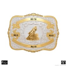 MF-38468 Trophy Buckle Barrel Racer 4 Ribbons