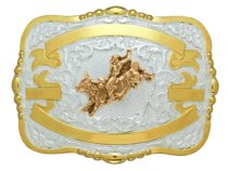 MF-38474 Trophy Buckle Bull Rider 4 Ribbons