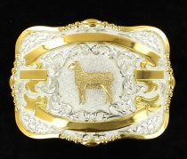 MF-38558 Trophy Buckle Sheep 4 Ribbons