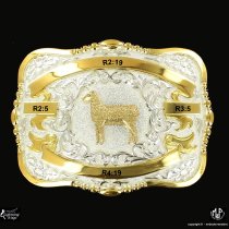 MF-38558 Trophy Buckle Sheep 4 Ribbons