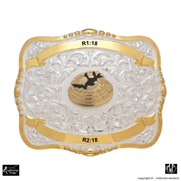 MF-38416 Trophy Buckle Skeet 2 Ribbons