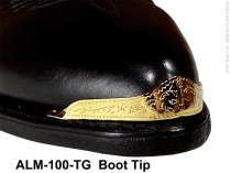 ALM-100-TG Cowboy Boot Tips - Gold Plated