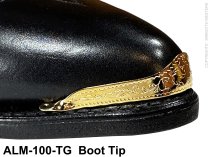 ALM-100-TG Cowboy Boot Tips - Gold Plated