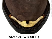 ALM-100-TG Cowboy Boot Tips - Gold Plated